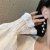 Sterling Silver Needle Niche Korean Style Full Rhinestone Tassel Leaves Singing K High-Grade Light Luxury Earrings