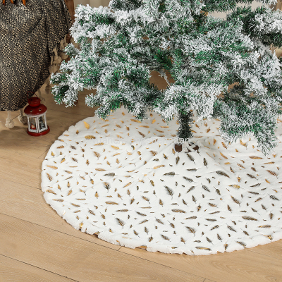 New Christmas Decorations Christmas Gold Silver Feather Tree Skirt Christmas Tree Decorations Home Decoration