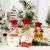 Christmas Decoration Supplies Linen Button Plaid Bottle Cover Cartoon Old Snowman Wine Bottle Bag Wine Gift Box