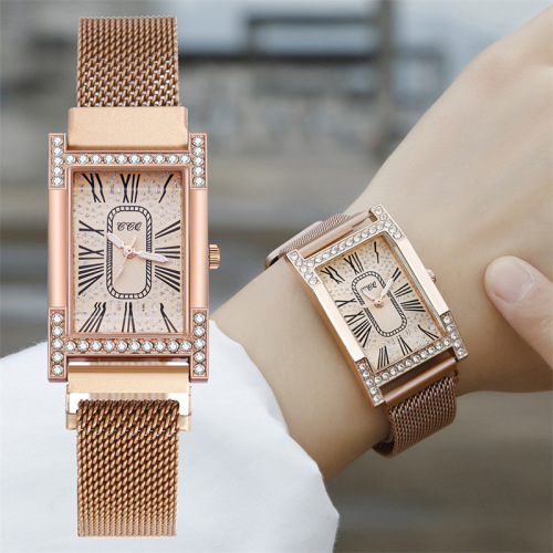 Foreign Trade Fashion Women‘s Bracelet Watch Wish Xi Yin Popular Milan Watch with Diamond Luminous Needle Quartz Watch 