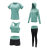 2018 New Yoga Wear Quick Drying Clothes Women's Short Sleeve Professional Gym Outdoor Running Sports Bra Five-Piece Suit