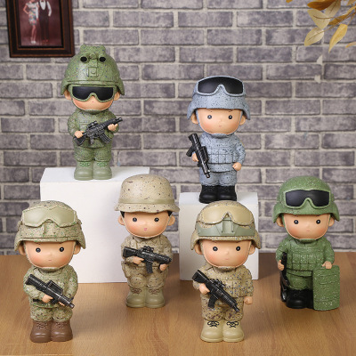 Iron Army Soul Special Forces Model Decoration Gifts Creative Graduation Gift Father's Day Veterans Gift Money Box