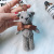 Creative Plaid Bear Keychain Cute Cartoon Doll Key Pendant Chain Women's Bags Bag Charm Gift Hand Companion