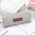 Large Capacity Pencil Case Women's Simple Plaid Dot Pencil Stationery Box Primary School Student Cute Junior High School Student Korean Style Factory Wholesale