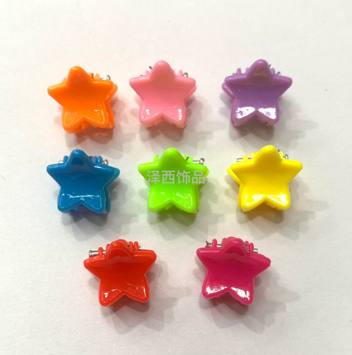 实色可爱小夹彩色糖果混色可定制包装刘海夹塑料发爪打色