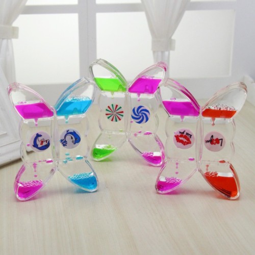 creative fun butterfly windmill oil leakage liquid hourglass decoration venue scenic spot crafts creative