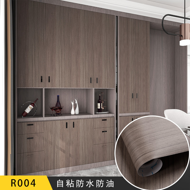 Wood Grain Self-Adhesive Wallpaper Furniture Refurbished Stickers Waterproof Thick Wardrobe Desktop Cabinet Wallpaper