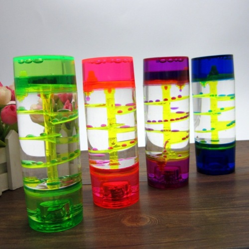 Center Column Turntable Drop Creative Spiral Slide Oil Leak Hourglass Timer Toy Quicksand Liquid Decoration Gift