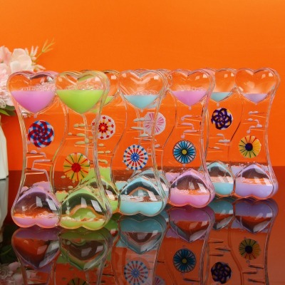 Internet Celebrity Dream Pudding Color Oil Drops Oil Leak Hourglass Water Drops Liquid Decompression Daze Timer Ornaments Gift