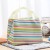 Striped Cold Preservation Insulated Bag Korean Style Lunch Waterproof Portable Lunch Bag Thermal Bag Lunch Bag
