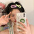 Triangle Sponge Barrettes Korean Style New Style Does Not Hurt Hair Barrettes Labeling Small Flower Fresh Sweet Side Cropped Hair Clip