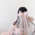 New Korean Style Embroidered Flower Double Layer Mesh Bow Children's Veils Veil Head Clip Press Clip