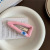 Triangle Sponge Barrettes Korean Style New Style Does Not Hurt Hair Barrettes Labeling Small Flower Fresh Sweet Side Cropped Hair Clip