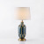 New Chinese Grid Pastoral Blue Hand-Painted Ceramic American Soft Outfit Model Home Decoration Hotel Table Lamp