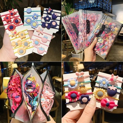 Children's Hair Rope Girls' Hair Tie Rubber Small Rubber Band Cute Baby Does Not Hurt Hair Accessories Female Flower Style Hair Band Hair Accessories