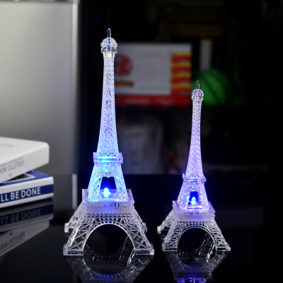 2020 New Direct Supply LED Luminous Eiffel Tower Small Night Lamp Acrylic Luminous Products Christmas Festival