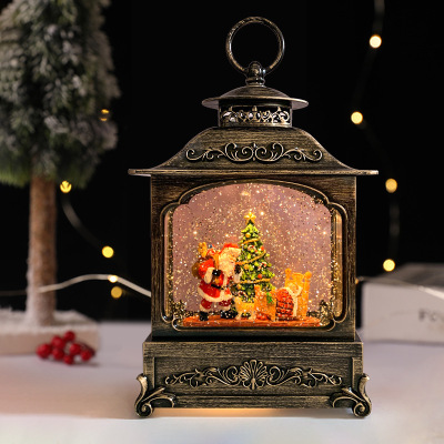 2021 New Music Box Santa Claus Gift Snowflake Wishing Lamp Small Night Lamp