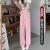   Pink Suit Wide-eg Pants Women 'S Summer Thin  New Slimming Versatile Casual Straight-eg Ice Silk Wide-eg Pants