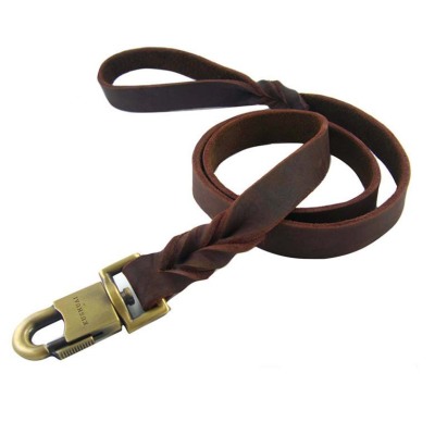 Widened Dog Leash Pet Hand Holding Rope Dog Leash Cowhide