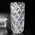 Crystal Glass Vase Household Transparent Glass Vase Rose Flowers Living Room Home Desktop Grid Texture