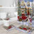  Merry Christmas Shower Curtain Set with Non-Slip Carpet, Toilet Cover and Bathroom Mat, Christmas Snow Shower Curtain