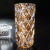 Crystal Glass Vase Household Transparent Glass Vase Rose Flowers Living Room Home Desktop Grid Texture
