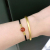 Trending on TikTok Same Style Red Agate Bracelet Red Rope Girl Girlfriends Woven Couple Red Bean Carrying Strap
