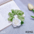 Yaja Romantic White Rose Hair round Dignified Flowers Headband Hair Accessories Sweet Super Fairy Temperament Large Intestine Ring Ponytail Tie