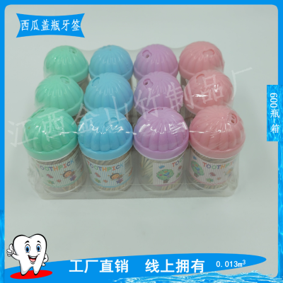 Filling Double-Headed Toothpick Watermelon Cover Bottled Toothpick Bamboo Barrel Toothpick Disposable Fruit Toothpick