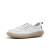 Three Sheep Women's Spring/Summer New Coros Shoes Women's Hollow-out Cowhide Flat Casual Shoes Beef Tendon Soft Bottom Breathable White Shoes