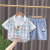 Children's Short-Sleeved Suit 2022 Summer New Boys' Short-Sleeved Three-Piece Set Baby Summer Clothing Shirt Outfit Wholesale