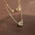 Real Gold Plating Temperament Clavicle Chain Women's Niche Design Small Waist Double Ring Necklace Simple and Stylish Personality Necklace