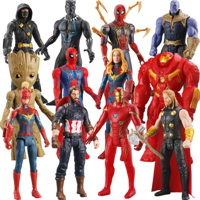 Avengers Doll 4 Justice League Hand Office 12-Inch Hero Model Multi-Joint Movable Acoustic and Lighting Toys
