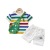 Boy's Summer Suit Western Style Boy Handsome Stylish Two-Piece Suit Children's Clothes Baby Summer Clothing with Dinosaur Bag