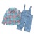 Little Children's Clothing Korean Children's Denim Brace Two-Piece Set 2022 Spring and Autumn New Boys' Suit Baby Girl Spring Clothes