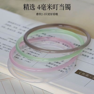 Wholesale Ice-like Green Chalcedony Jingle Bracelet Bracelet Lychee Jelly Extremely Fine Bracelet Agate Girl's Blype Bracelet Ornament