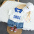 2022 Summer New Children's Short-Sleeved Suit Polo Shirt Boy Summer Clothing Two-Piece Set Baby Summer Clothes Suit