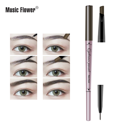 Music Flower Double-Headed Not Smudge Drop-Shaped Brow Cream Eyebrow Pencil Double-Headed Small Two-in-One Waterproof Eyebrow Pencil