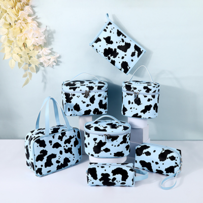 Milk Pattern Cosmetic Bag Wash Bag Cosmetics Storage Bag Bathroom Bag Travel Bag Cosmetic Case Makeup Fixing Bag