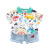 Boys' Suit Summer Fashion Polo Shirt Jeans 2-Piece Korean Children's Clothing One-Piece Substitute Car Denim Shorts