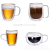 Borosilicate Double Layer Glass Cup Heat-Resistant Cup Creative Coffee glass Beer Tea Cup