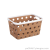 W16-2536 Medium Rectangular Hexagonal Leather Pattern Storage Box Plastic Hollow Multi-Color Storage Basket Layering Basket