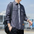 Men's Casual White Shirt Spring and Autumn Korean Style Loose Youth Tooling Outerwear Solid Color Shirt Trendy Coat Wholesale