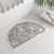 American Hand Drawn Flowers and Birds Pastoral Floral Semicircle Bathroom Carpet Mat Bathroom Door Non-Slip Water Absorption Foot Mat