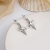 New Sterling Silver Needle Creative Design Star Earrings Female Korean Minority All-Match Design High-Grade Pearl Earrings
