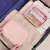 New Pu + PVC Two-in-One Cosmetic Bag Women's Portable Waterproof Large Capacity Travel Cosmetics Storage Bag Personal Hygiene Bag