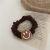Cute Fashion Smiley Sausage Ring Headband Fashionable Simple Temperament Ins Rough Rubber Band Solid Color Tied-up Hair Hair Ring Clear