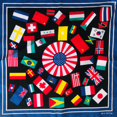 Pure Cotton Hand Towel National Flag Hip Hop Kerchief Outdoor Handkerchief Handkerchief Sports Sweat-Absorbent Wrapped Towel