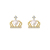 Yunyi Don't Lower Your Head, the Crown Will Drop Natural Freshwater Pearl Crown Mini Ear Studs