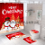 Amazon Christmas Festival Hot Sale Shower Curtain Bathroom Four-Piece Foot Mat Toilet Mat Set